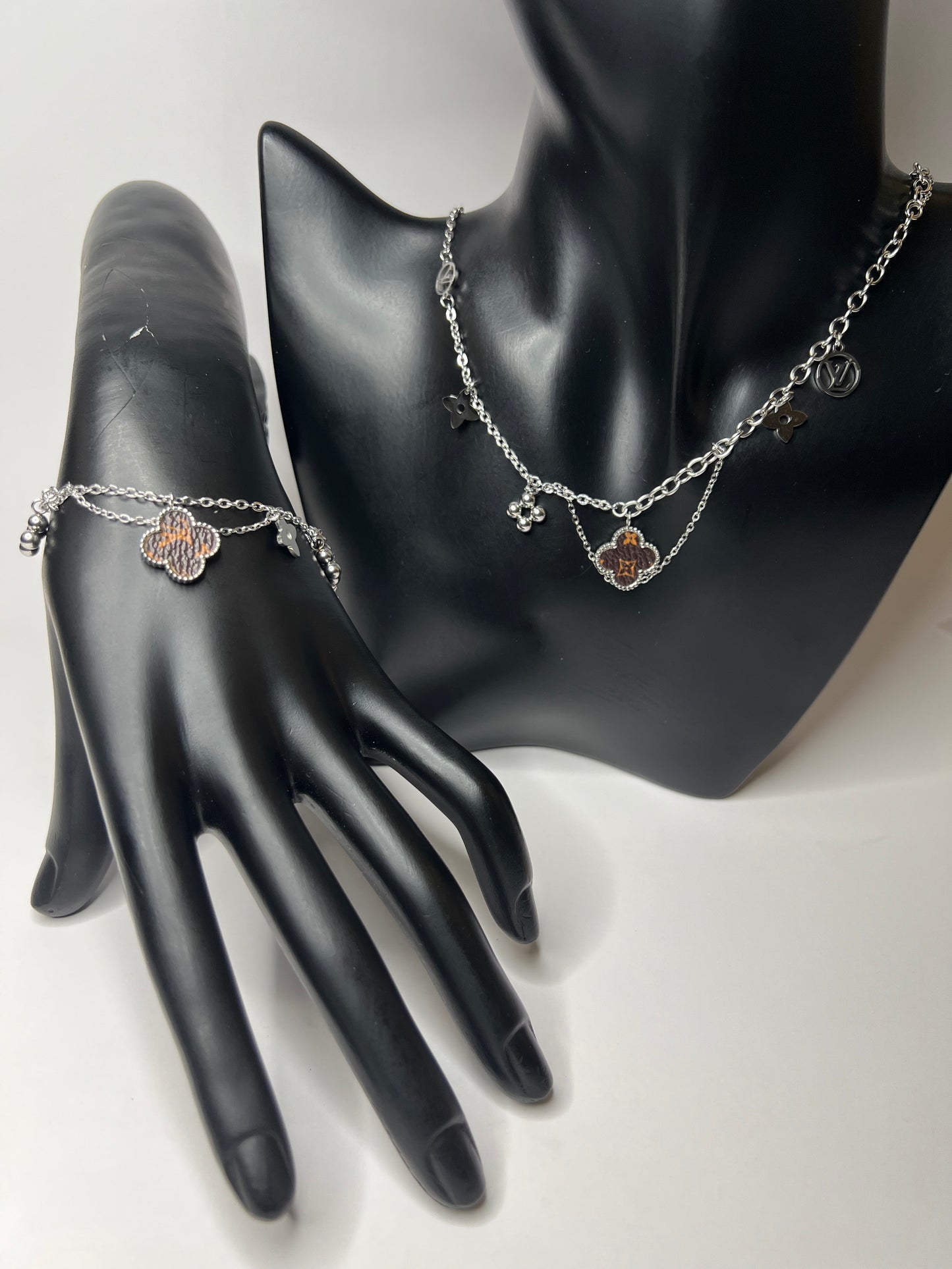 Silver Necklace and Bracelet Sets