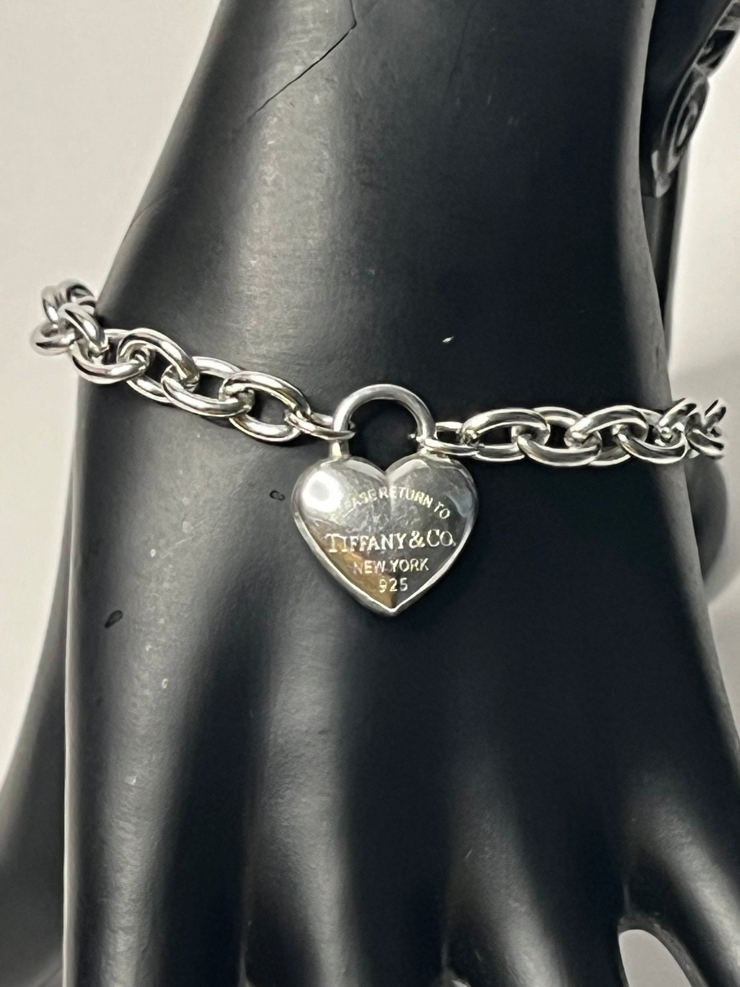 Silver Necklace and BraceSet with Heart Pendant