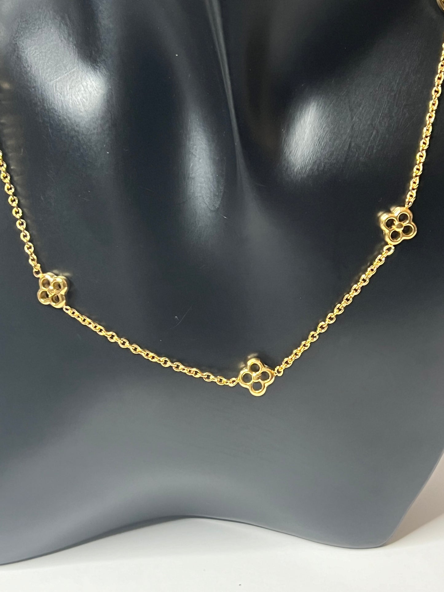 Gold Necklace and Bracelet Set