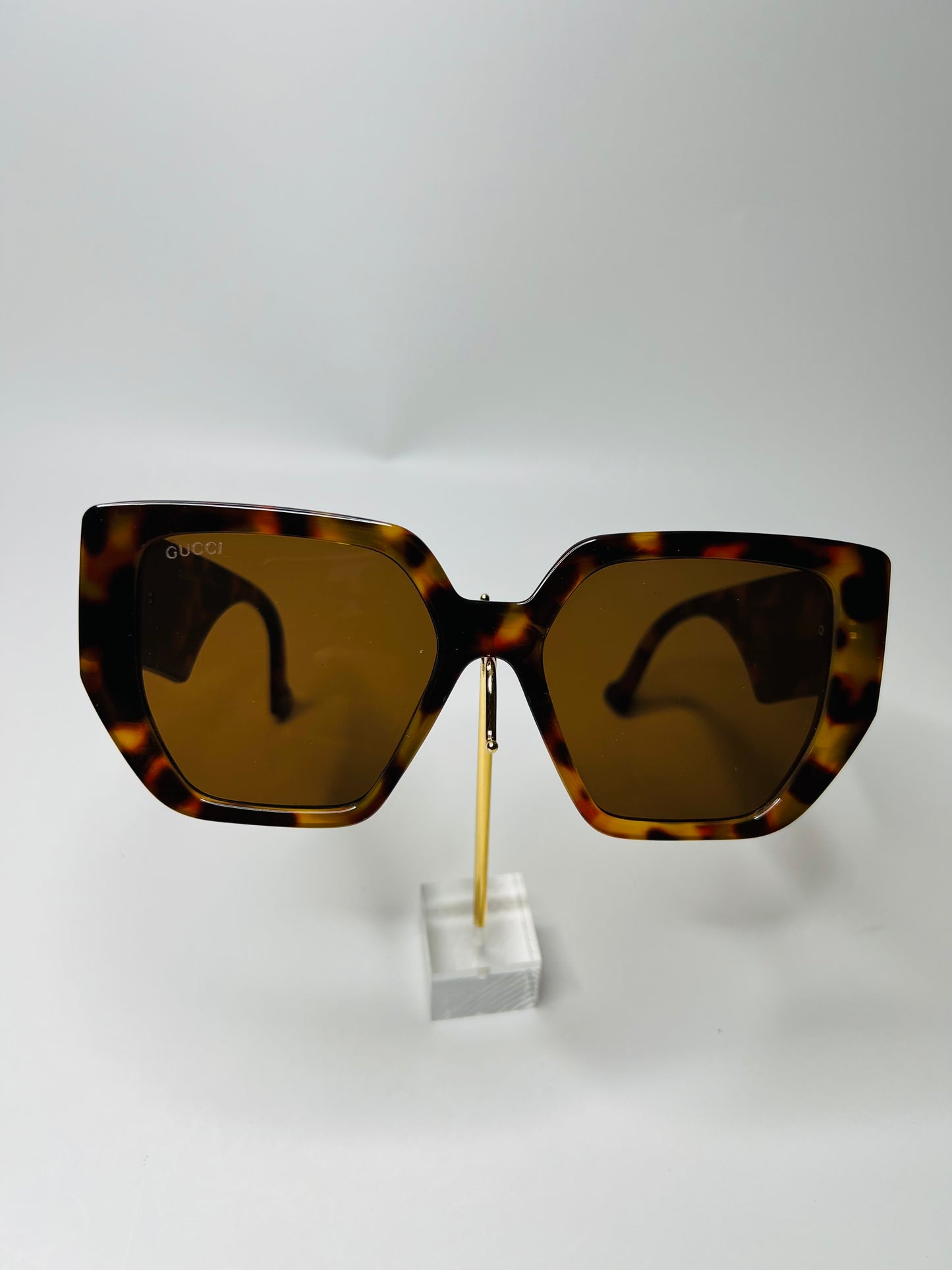 Rectangular Shape Brown Glasses