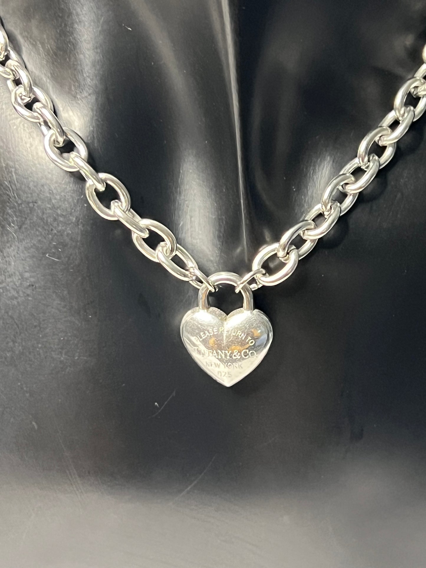 Silver Necklace and BraceSet with Heart Pendant