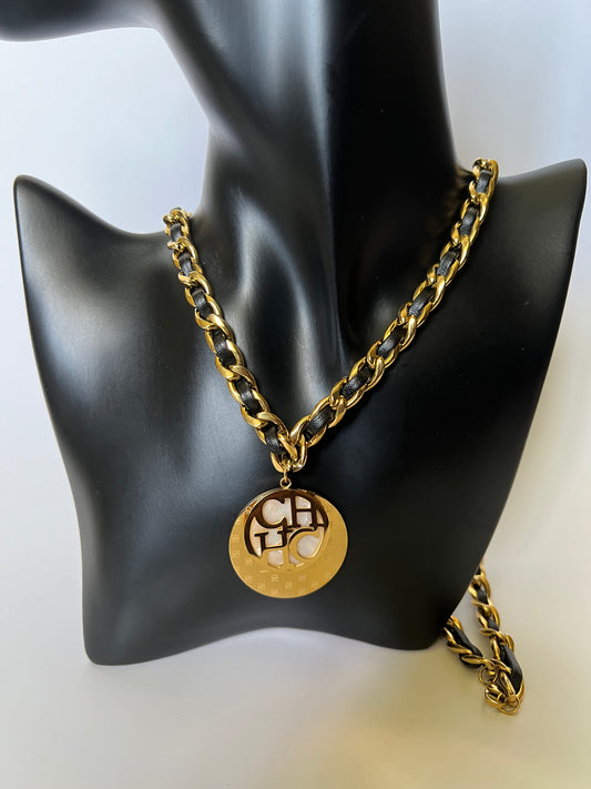 Black and Gold Long Necklace