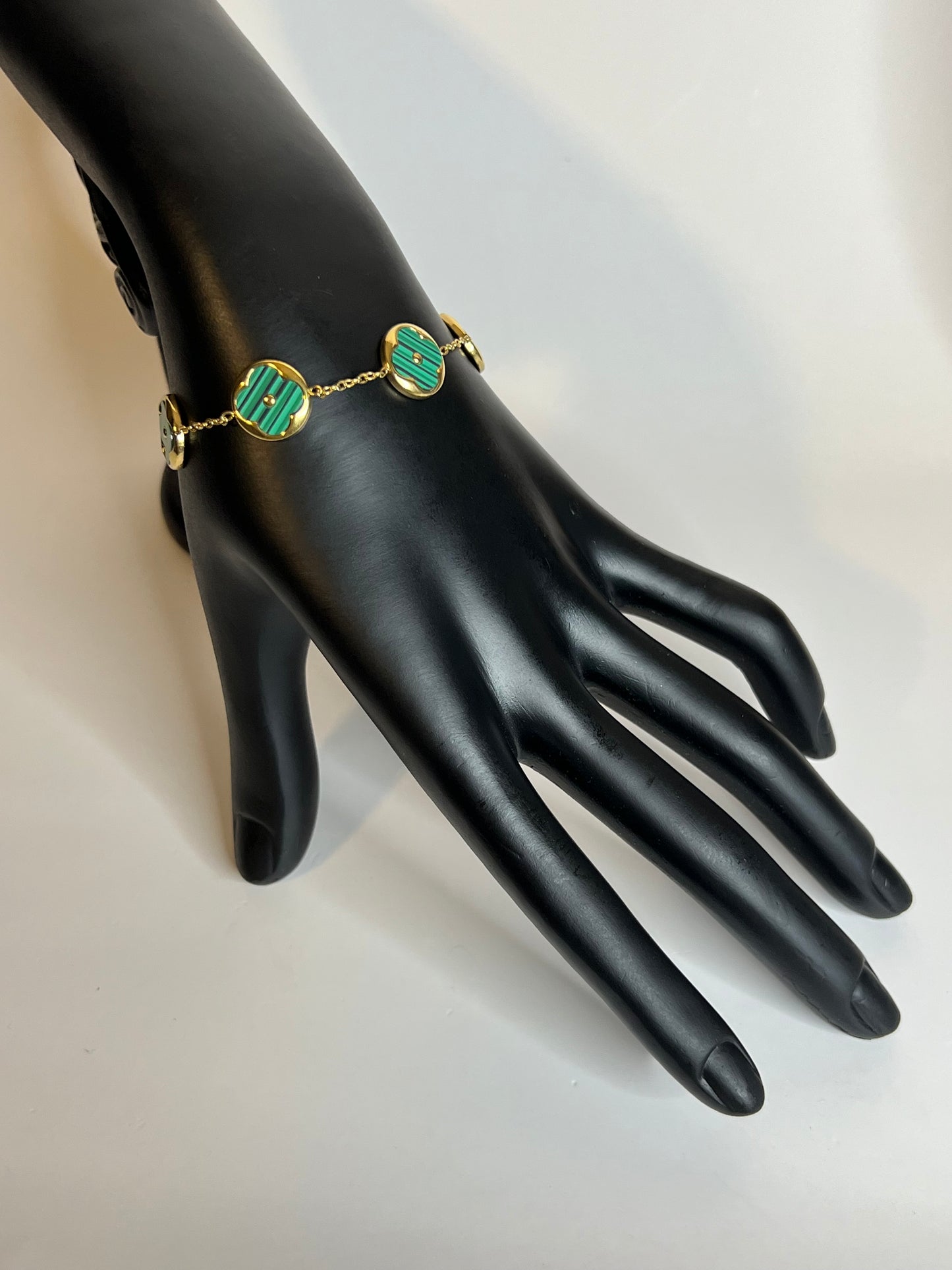 Van Cleef Gold and Green with Black stripes 3 Pieces Set