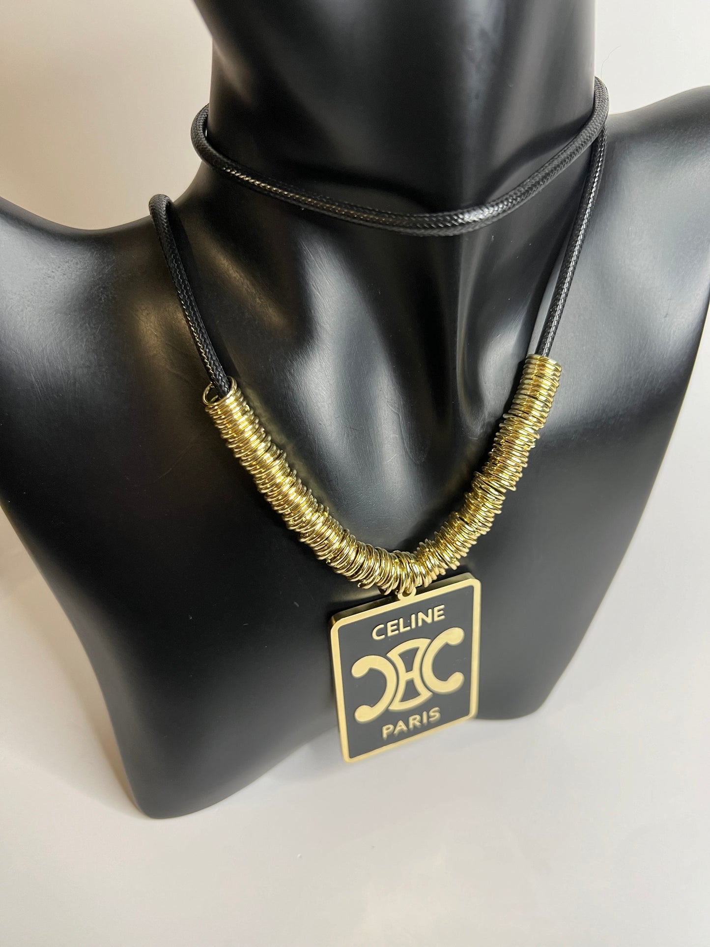 Black and Gold Long Necklace