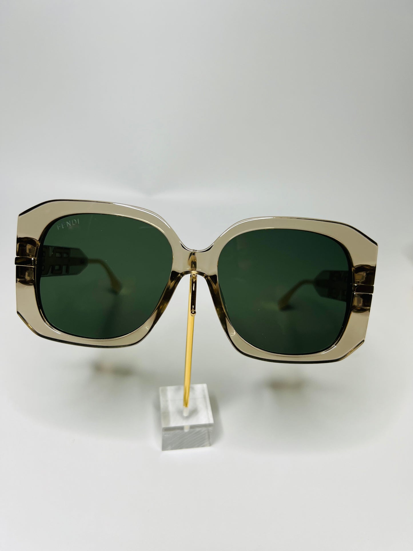 Transparent Beige Sunglasses