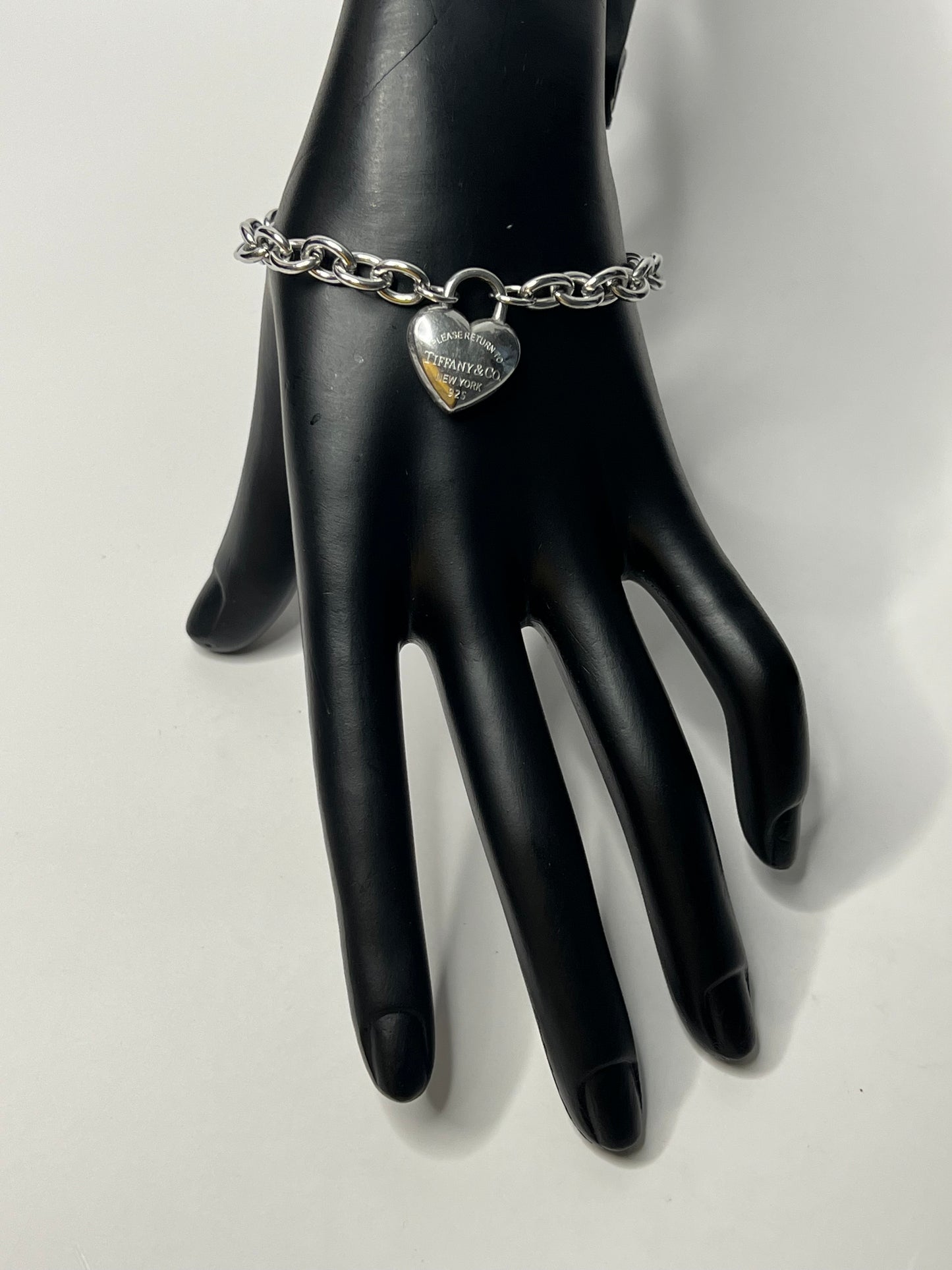 Silver Necklace and BraceSet with Heart Pendant