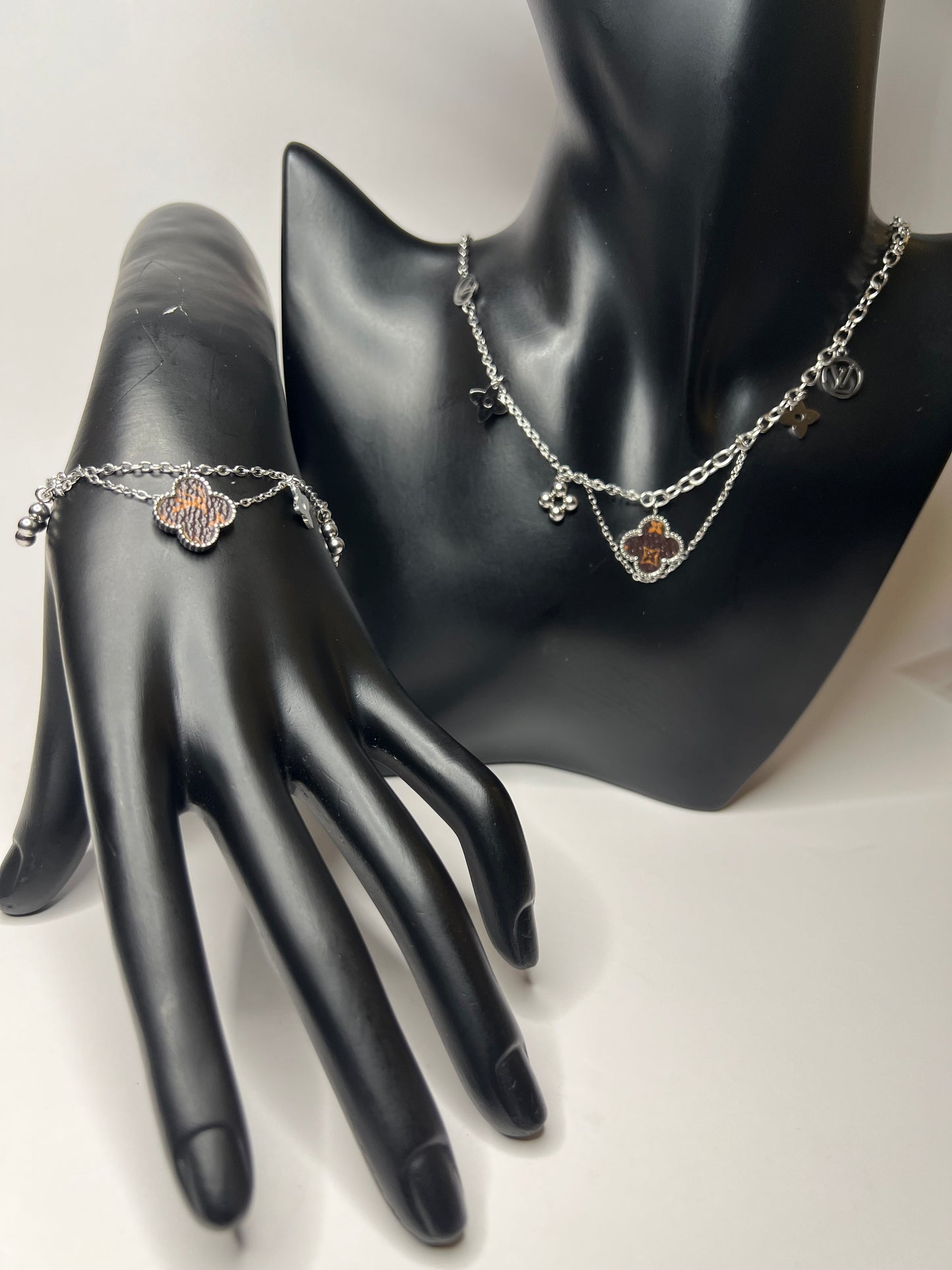 Silver Necklace and Bracelet Sets